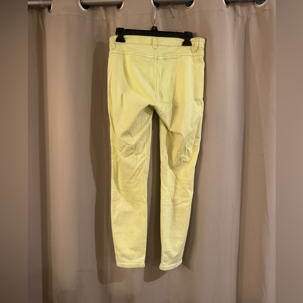 Lime Green/Yellow Patterned Reverse-Able Pants - image 4